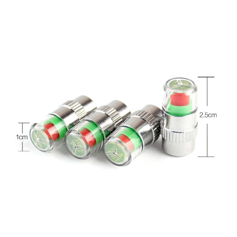 4Pcs/Set Car Tire Tyre Air Pressure Valve Stem Caps Sensor Indicator Alert