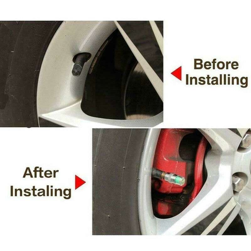 4Pcs/Set Car Tire Tyre Air Pressure Valve Stem Caps Sensor Indicator Alert