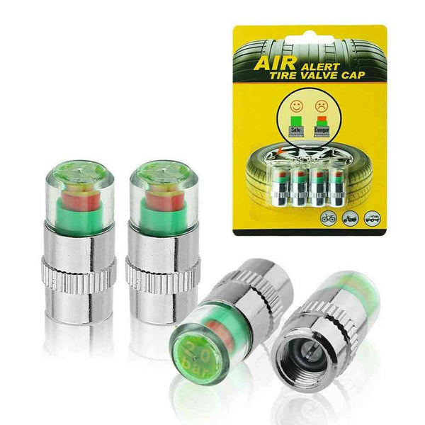 4Pcs/Set Car Tire Tyre Air Pressure Valve Stem Caps Sensor Indicator Alert