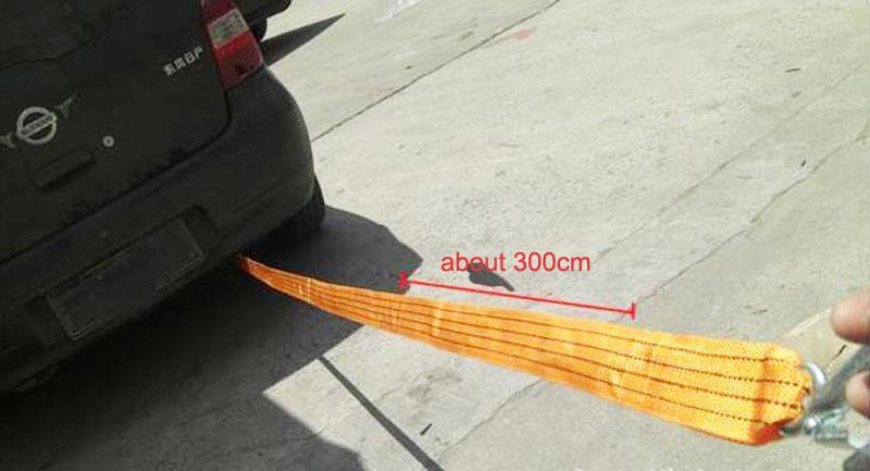 3 Tons Heavy Duty Auto Car Road Emergency Tow Towing Nylon Strap Cable Hook Rope