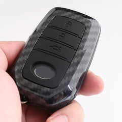 Toyota 3 Button Smart Key ABS+Silicone Car Key Cover Case With Keychain For FORTUNER