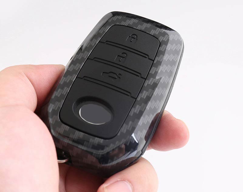 Toyota 3 Button Smart Key ABS+Silicone Car Key Cover Case With Keychain For FORTUNER