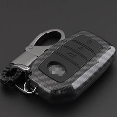 Toyota 3 Button Smart Key ABS+Silicone Car Key Cover Case With Keychain For FORTUNER