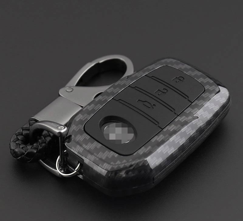 Toyota 3 Button Smart Key ABS+Silicone Car Key Cover Case With Keychain For FORTUNER