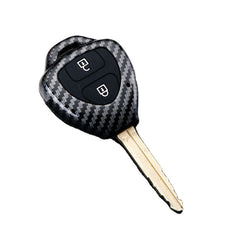 Toyota 2 Button Flip Key ABS+Silicone Car Key Cover Case With Keychain For INNOVA, FORTUNER, CAMRY, COROLLA