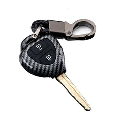 Toyota 2 Button Flip Key ABS+Silicone Car Key Cover Case With Keychain For INNOVA, FORTUNER, CAMRY, COROLLA