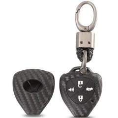Toyota 4 Button ABS+Silicone Car Key Cover Case With Keychain
