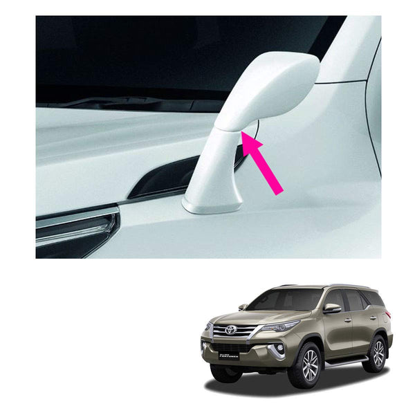 White Car Bonnet Fender Side Mirror Wide Angle View for New Toyota Fortuner