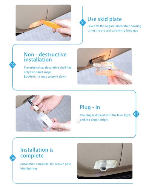 2pcs Suitable For Land Rover Range Rover Freelander Discovery3 4 Evoque Car Door Welcome Lights Ghost Shadow Led Projector Logo Light