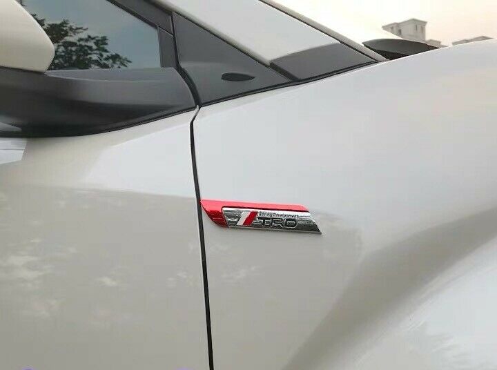 Black Sport 2pcs Universal Logo Car Metal Alloy Body Side Fender Emblem(Metal)