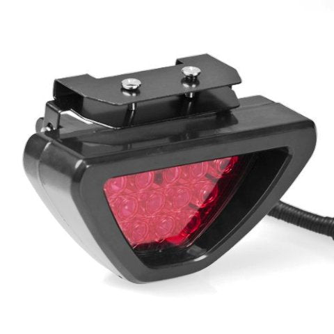 F1 Style Triangle 12 RED LED Flashing 3rd Brake Lamp Light