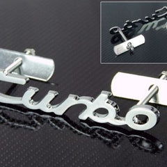 1pc Front Grill TURBO 3D Car Emblem Tuning Metal Logo Badge