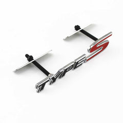 1pc Front Grill TypeS Black 3D Car Emblem Tuning Metal Logo Badge