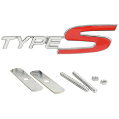 1pc Front Grill TypeS 3D Car Emblem Tuning Metal Logo Badge