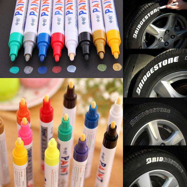 1pc Gold Tire Lettering Waterproof Permanent Paint Pens Marker Car Write on Tyre