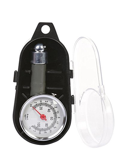 Premium Metallic Tyre Pressure Gauge with Case for Car, Bike, cycle etc.