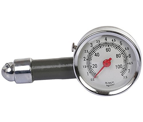 Premium Metallic Tyre Pressure Gauge with Case for Car, Bike, cycle etc.