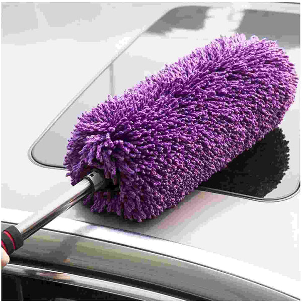 Ultra Soft Microfiber Lint Free Brush Extendable Telescoping Handle Tool Interior Exterior Multipurpose Smooth Cleaner Car Cleaning Duster with Storage Bag