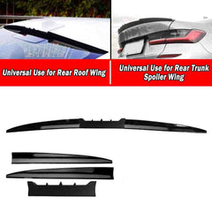 Universal 1.18-1.35M Adjustable Matt Black Car Rear Trunk Spoiler Lip Wing