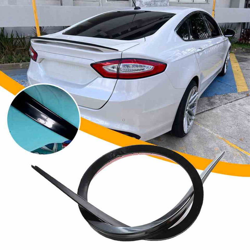 Universal 1.2M Golssy Black Car Rear Wing Lip Spoiler Tail Trunk Roof Trim Sticker
