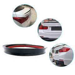 Universal 1.2M Golssy Black Car Rear Wing Lip Spoiler Tail Trunk Roof Trim Sticker