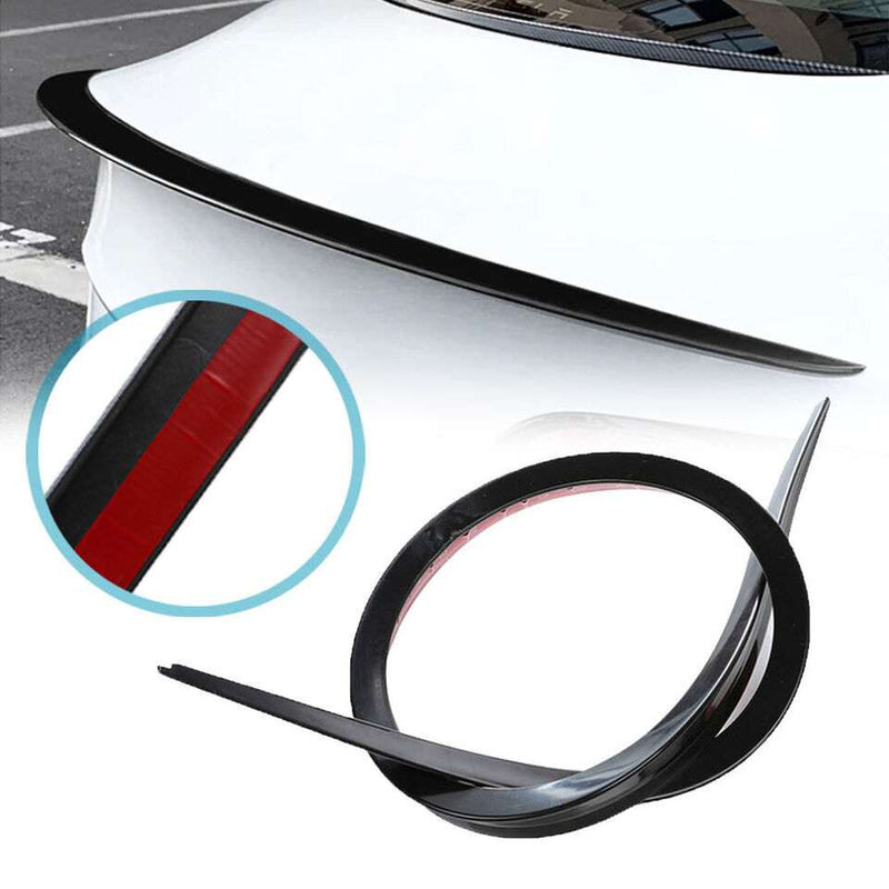 Universal 1.2M Golssy Black Car Rear Wing Lip Spoiler Tail Trunk Roof Trim Sticker