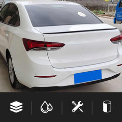 Universal 1.2M Golssy Black Car Rear Wing Lip Spoiler Tail Trunk Roof Trim Sticker