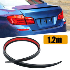 Universal 1.2M Golssy Black Car Rear Wing Lip Spoiler Tail Trunk Roof Trim Sticker