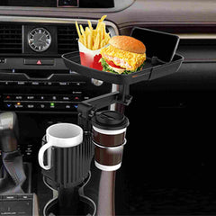Universal 360 Swivel Arm Car Cup Holder Tray Dining Table For Car