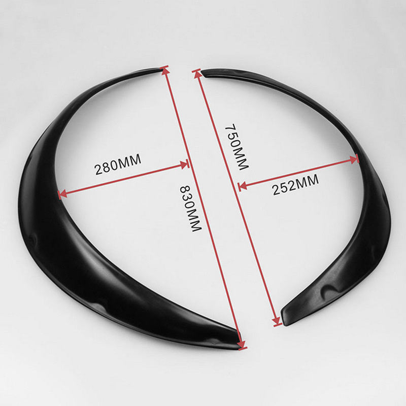 Universal Car Fender Flares 4 Pieces Flexible Yet Durable Polyurethane Black PU