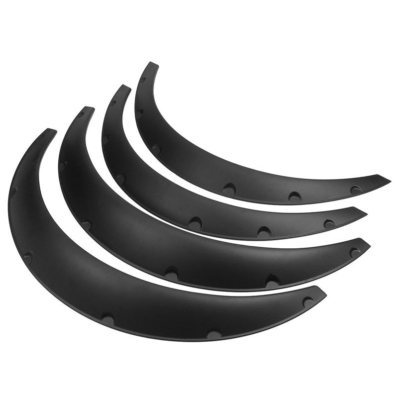 Universal Car Fender Flares 4 Pieces Flexible Yet Durable Polyurethane Black PU