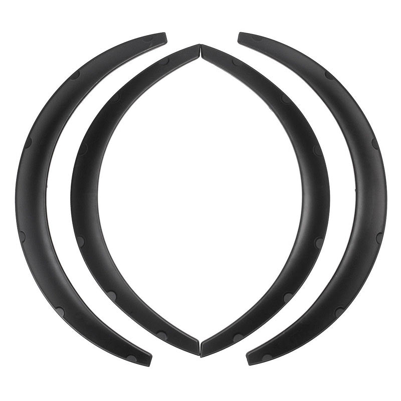 Universal Car Fender Flares 4 Pieces Flexible Yet Durable Polyurethane Black PU