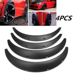 Universal Car Fender Flares 4 Pieces Flexible Yet Durable Polyurethane Black PU