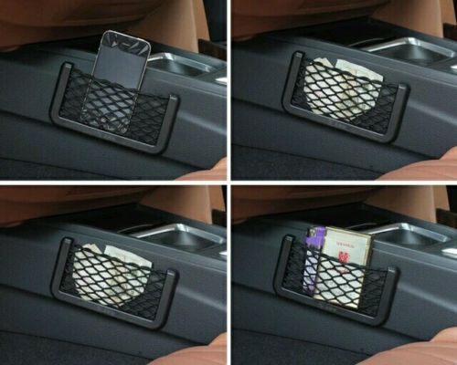 Universal Car Seat Side Back Net Storage Bag Phone Holder Pocket Organizer (Small)