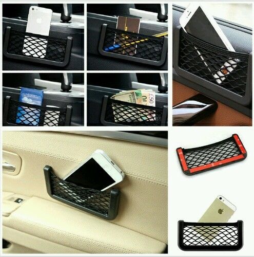 Universal Car Seat Side Back Net Storage Bag Phone Holder Pocket Organizer (Small)
