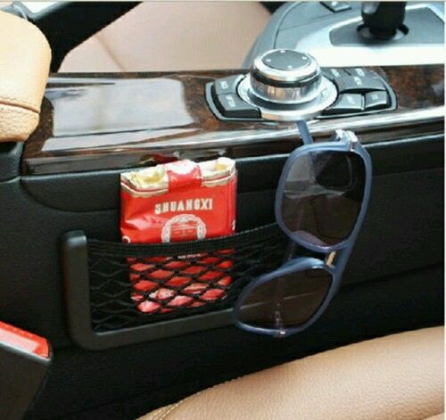 Universal Car Seat Side Back Net Storage Bag Phone Holder Pocket Organizer (Small)