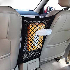 Universal Car Seat Storage Mesh/Organizer - Mesh Cargo Net Hook Pouch Holder for Bag Luggage Pets Children Kids Disturb Stopper