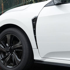 Universal Car Side Vent Air Flow Fender Intake Sticker Auto Exterior Decoration Accessories (Black)