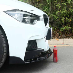 Universal Front Bumper Lip Splitter Cut Type Glossy Black