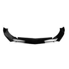 Universal Front Bumper Lip Splitter Cut Type Glossy Black
