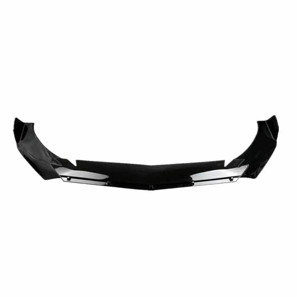 Universal Front Bumper Lip Splitter Cut Type Glossy Black