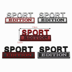 Universal NEW Black White SPORT EDITION Badge emblem For All Cars And Bikes