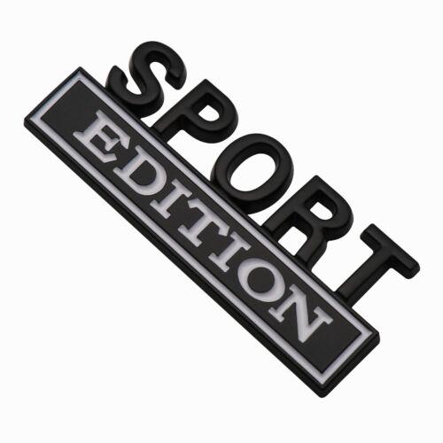 Universal NEW Black White SPORT EDITION Badge emblem For All Cars And Bikes