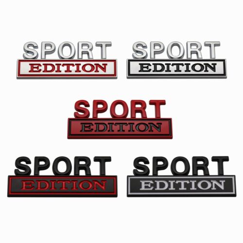 Universal NEW Chrome Black SPORT EDITION Badge emblem For All Cars And Bikes