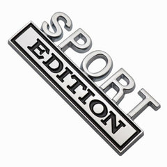 Universal NEW Chrome Black SPORT EDITION Badge emblem For All Cars And Bikes