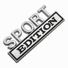 Universal NEW Chrome Black SPORT EDITION Badge emblem For All Cars And Bikes