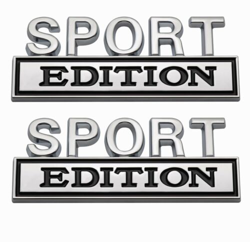 Universal NEW Chrome Black SPORT EDITION Badge emblem For All Cars And Bikes