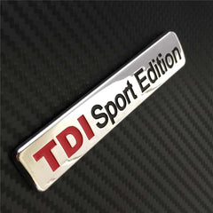 Universal NEW TDI Silver SPORT EDITION Badge emblem For All Cars And Bikes