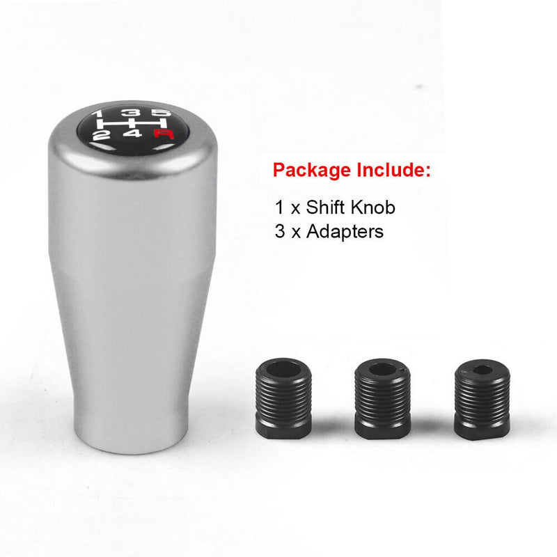 Universal Racing Manual 5 Speed Gear Shift Knob Shifter w/Adaptors M8 M10 M12-Black