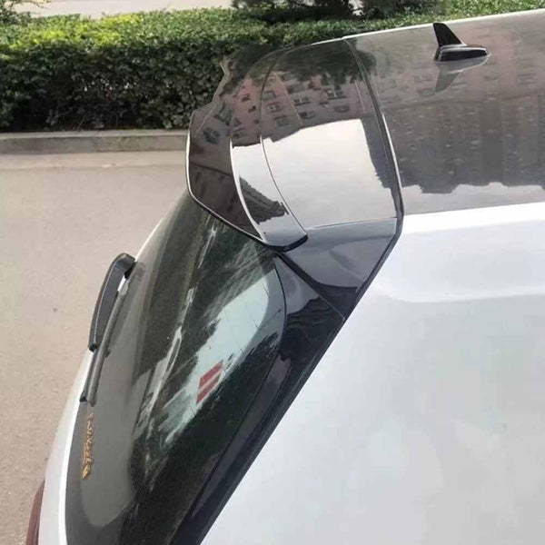 Universal Small Boot / Hatchback Car ABS Rear Wing Durable Anti Scratch Spoiler Modified Roof Extension Lip Glossy Black